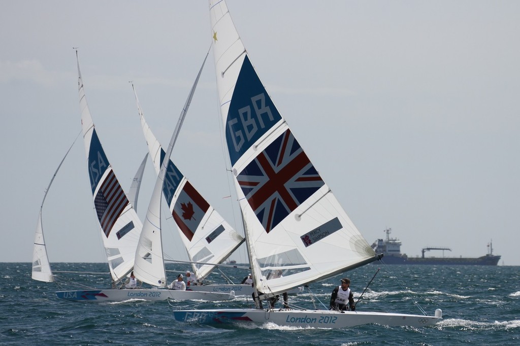 July 28, 2012 Iain Percy and Bart Simpson, GBR Star Two Man keelboat © Richard Gladwell www.photosport.co.nz